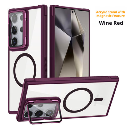 Acrylic magnetic eye protection stand for Samsung phone case