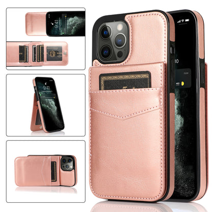 Flip-top solid color SIM card slot leather case for Apple iPhone