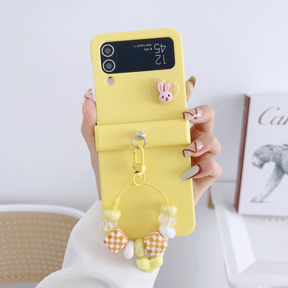 Cute Bunny Charm Hard Case for Samsung Z Flip