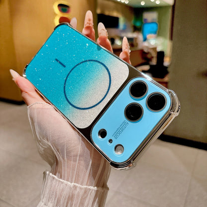 Gradient Galaxy Glitter Magnetic Apple Phone Case