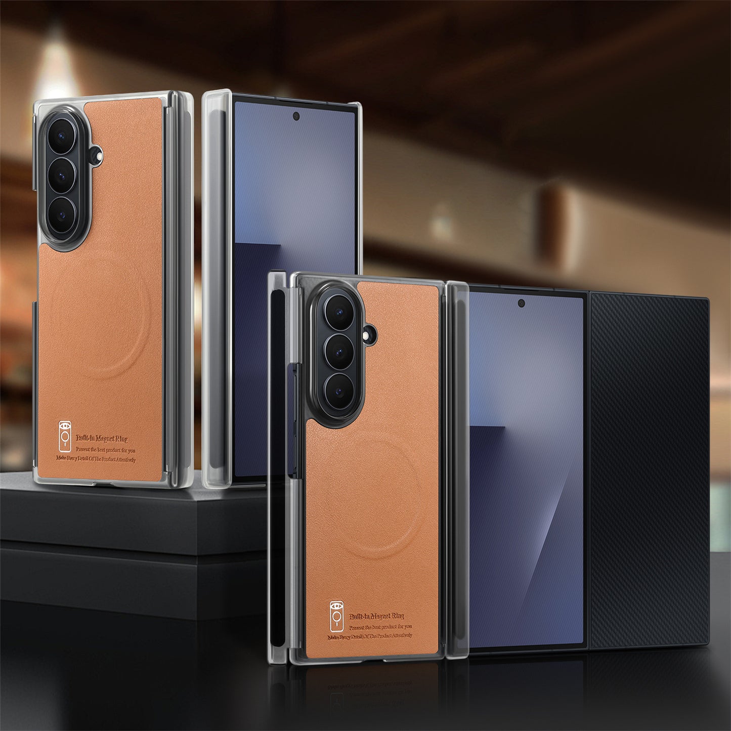 Luxury Leather Magnetic Samsung Z Fold Phone Case