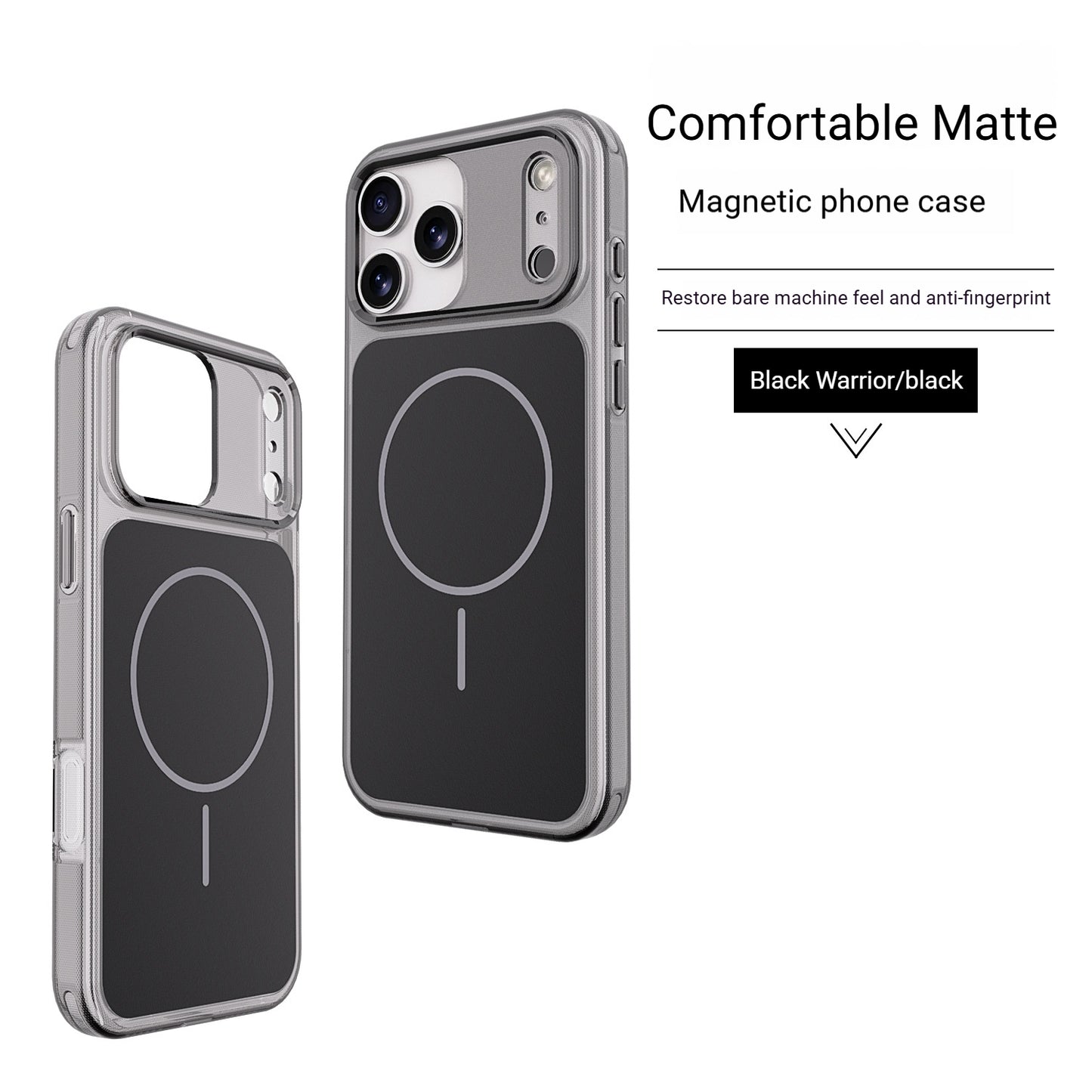Simple and stylish transparent magnetic Apple phone case