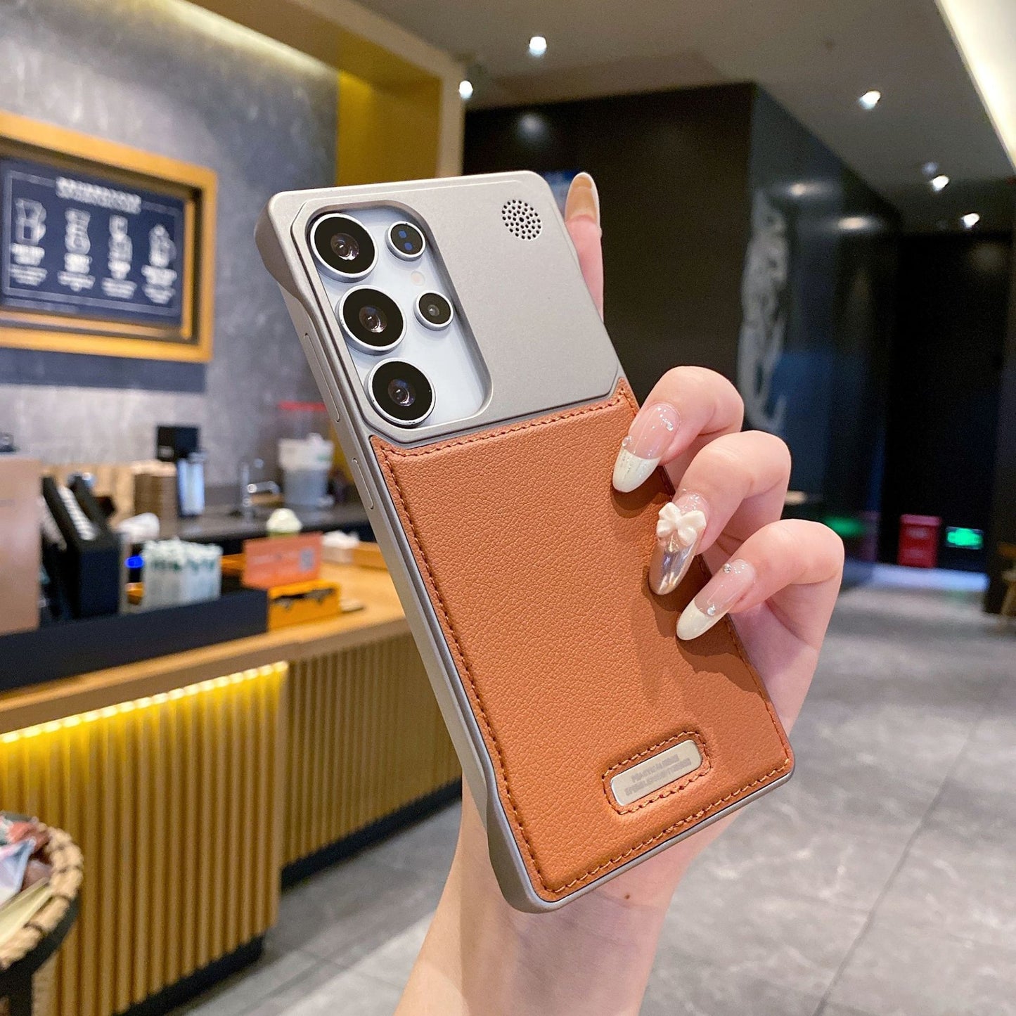 Borderless Aromatherapy Leather Magnetic Samsung Phone Case