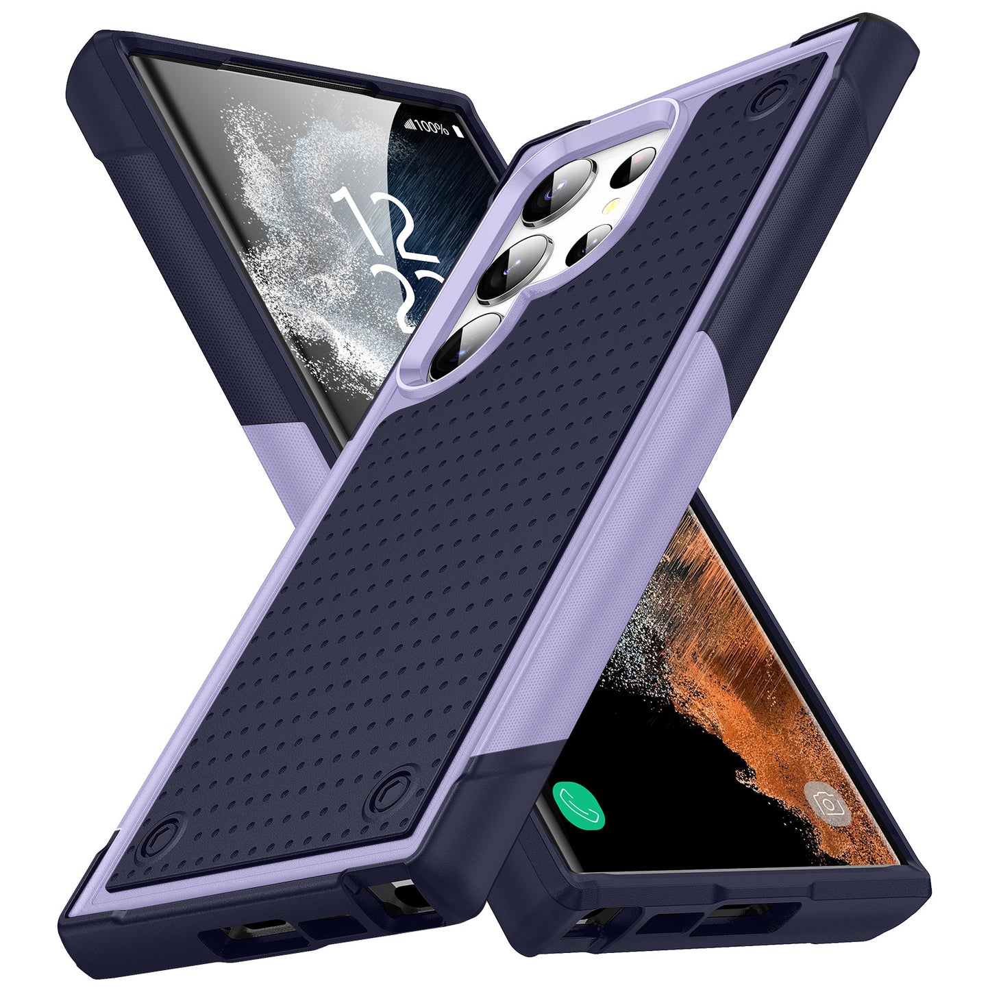 Elegant two-tone Samsung phone case
