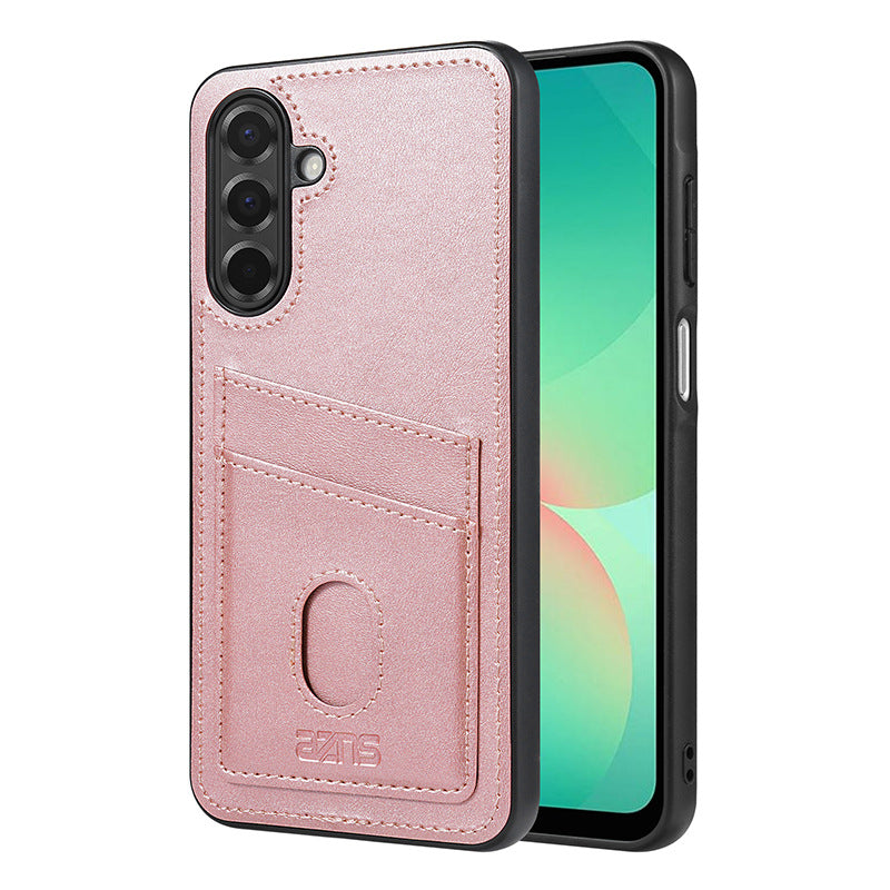 Business SIM card insert leather case Samsung phone case