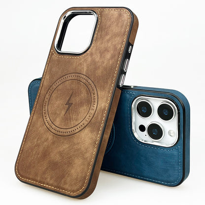 Leather Lightning Magnetic iPhone Case