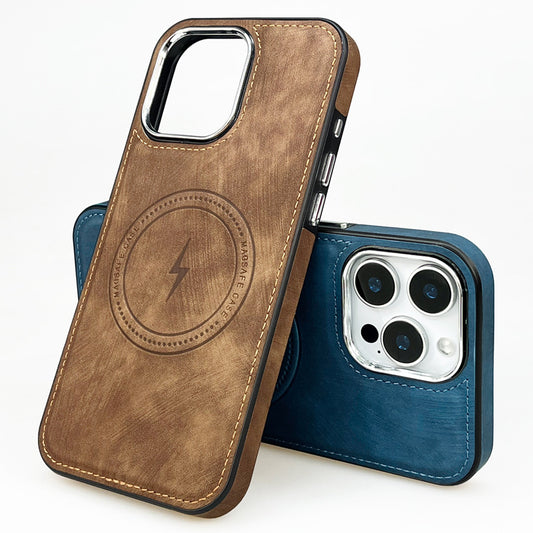 Leather Lightning Magnetic iPhone Case