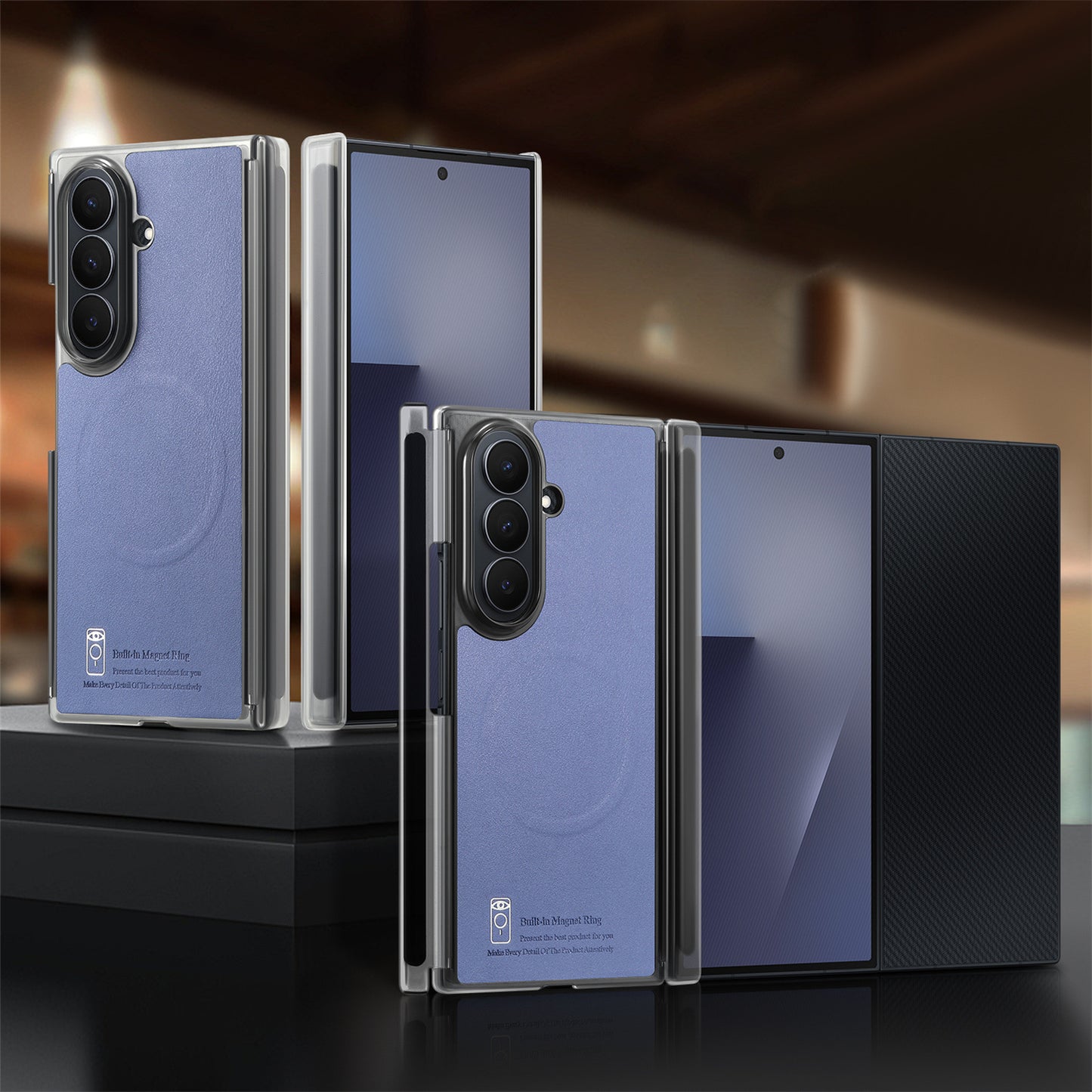 Luxury Leather Magnetic Samsung Z Fold Phone Case