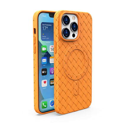 Woven texture magnetic heat dissipation Apple phone case