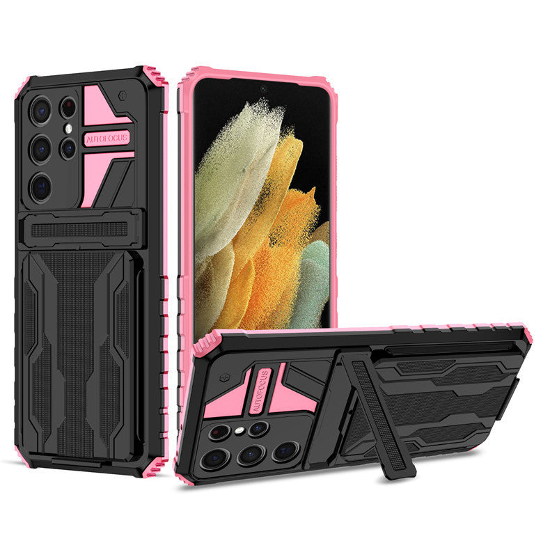 Card holder and drop-proof Samsung phone case