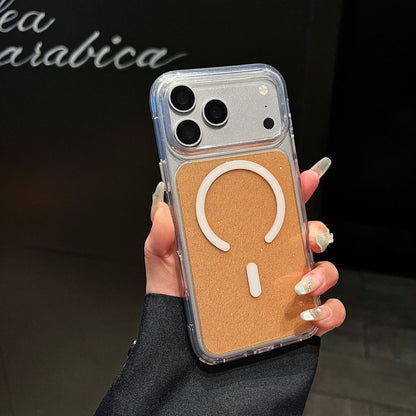 Crystal Glitter Magnetic Apple Phone Case
