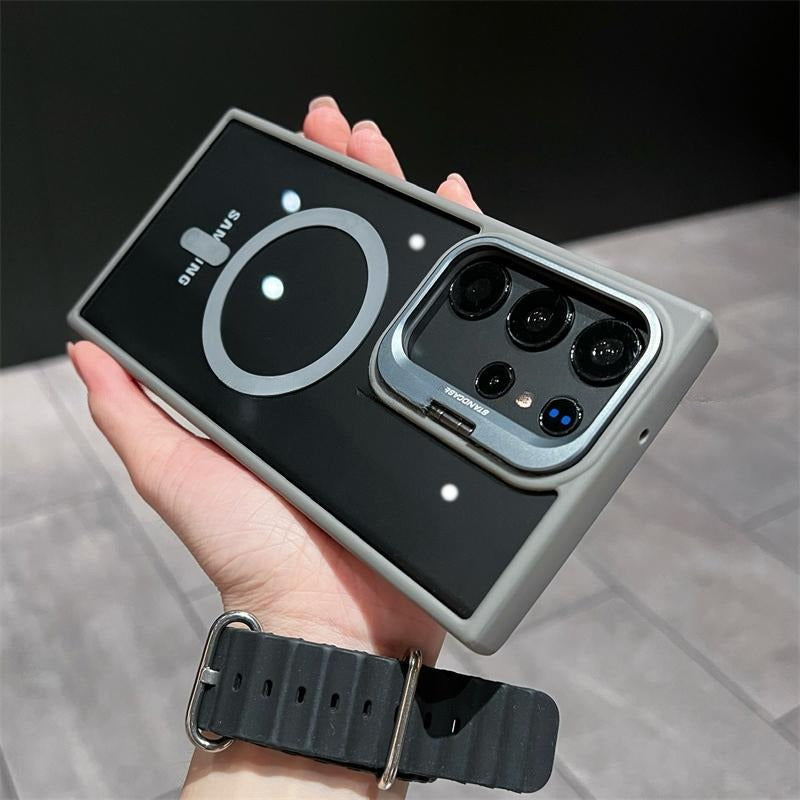 Metal invisible bracket magnetic Samsung mobile phone case