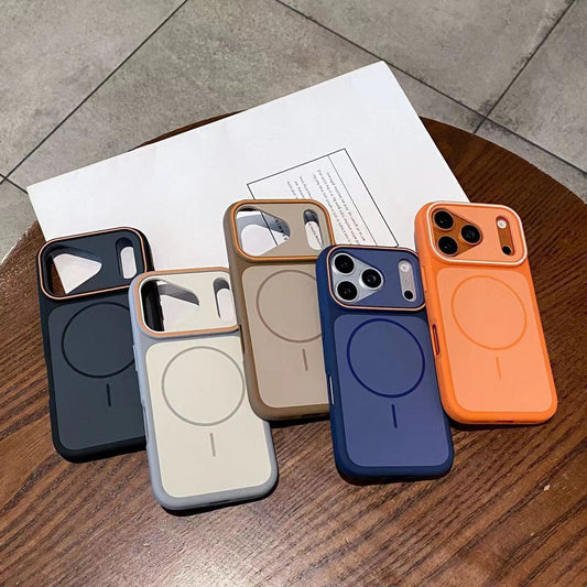 Frosted Large Window Phantom Magnetic Apple Phone Case