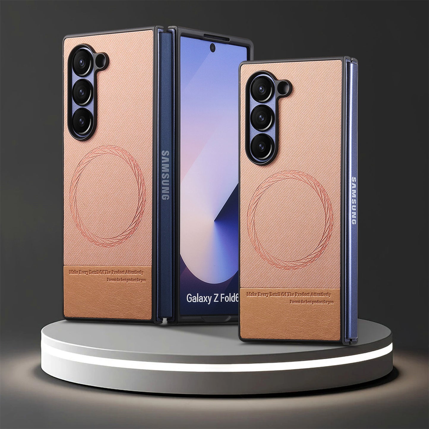Magnetic leather fabric Samsung Z Fold phone case