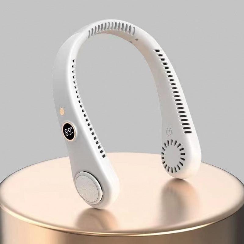 Portable Bladeless Neck Fan with LED Display