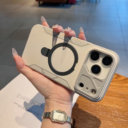 Matte Magnetic Mecha-Style Phone Case for iPhone
