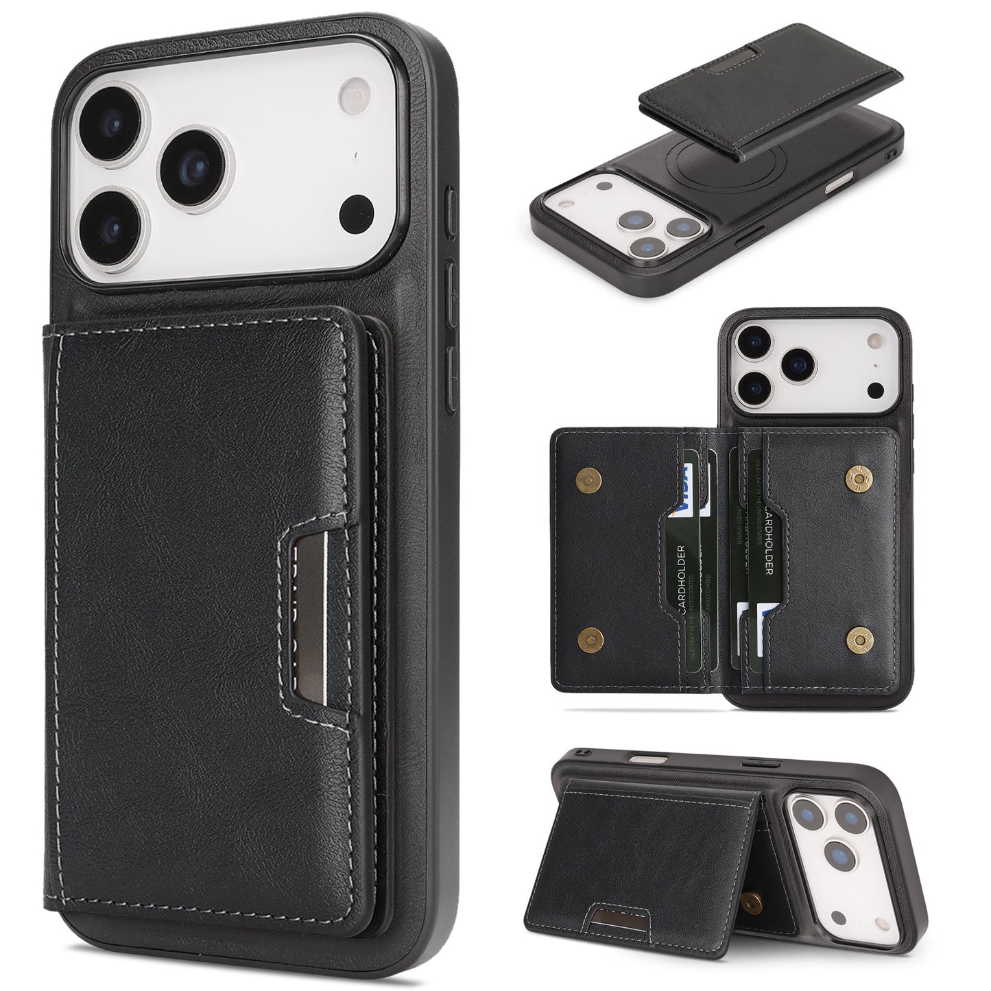 Split Card Holder Magnetic Apple Phone Case