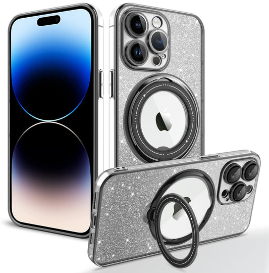 Liangdun magnetic glitter Apple phone case