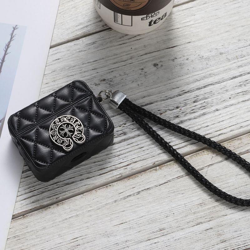 Trendy brand diamond-patterned lambskin AirPodsPro Bluetooth headset case