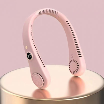 Portable Bladeless Neck Fan with LED Display