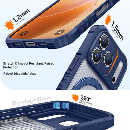 Mecha-style rotating magnetic Apple phone case