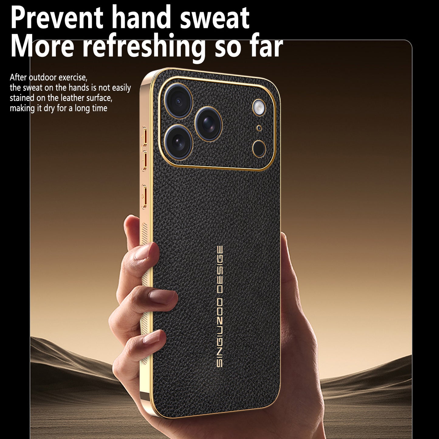 Electroplated lychee pattern Apple phone case