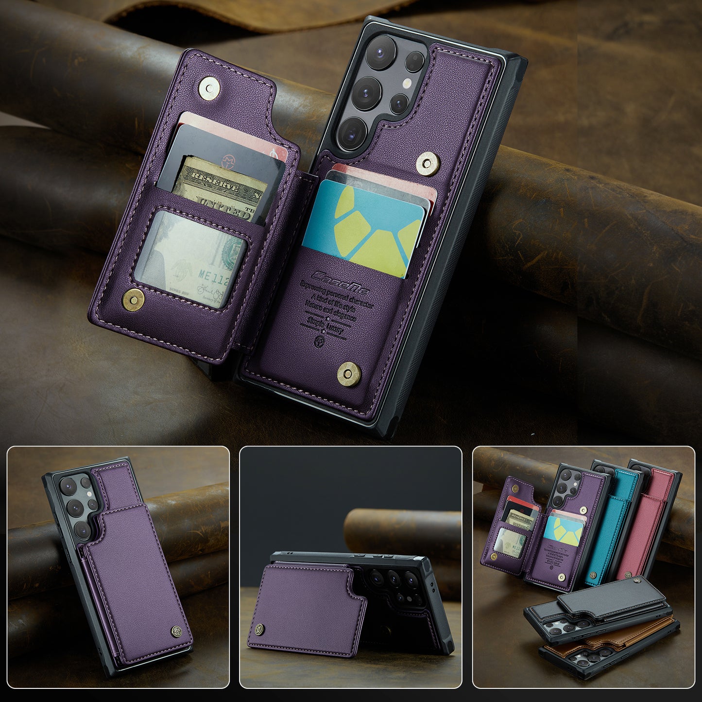 Back Cover Wallet Leather Case Samsung Phone Case