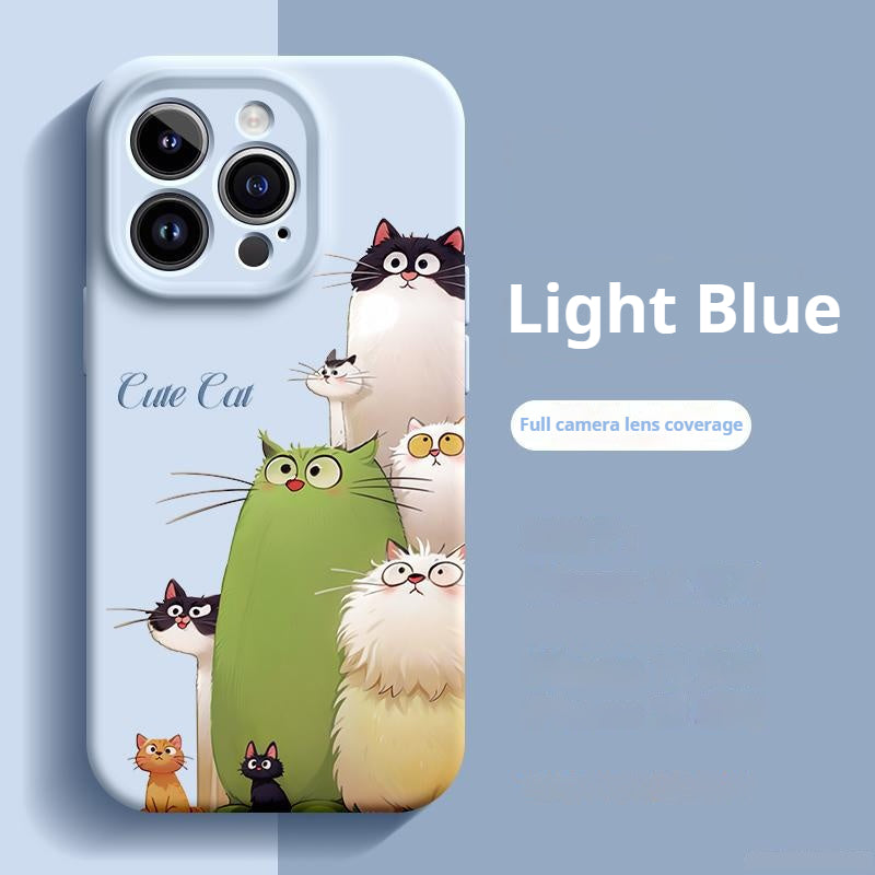 Cute cat-shaped anti-drop iPhone case