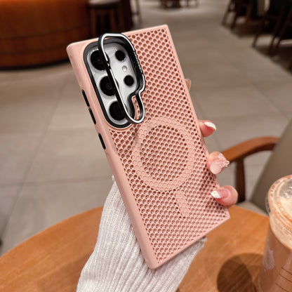 Honeycomb Mesh Bracket Magnetic Heat Dissipation Samsung Phone Case