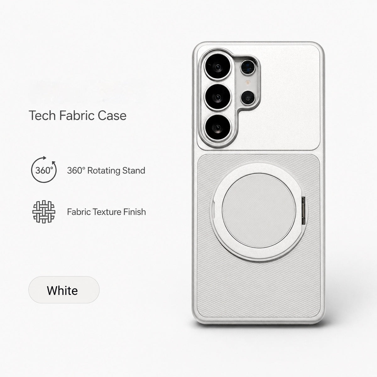Fabric Rotating Stand Case for Samsung Phones