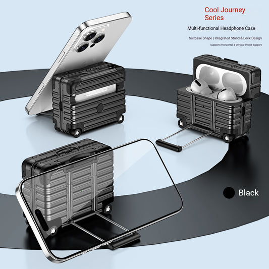 Creative luggage anti-drop Apple earphone case