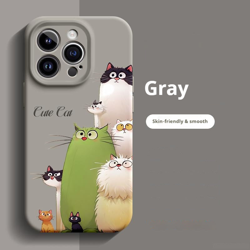 Cute cat-shaped anti-drop iPhone case
