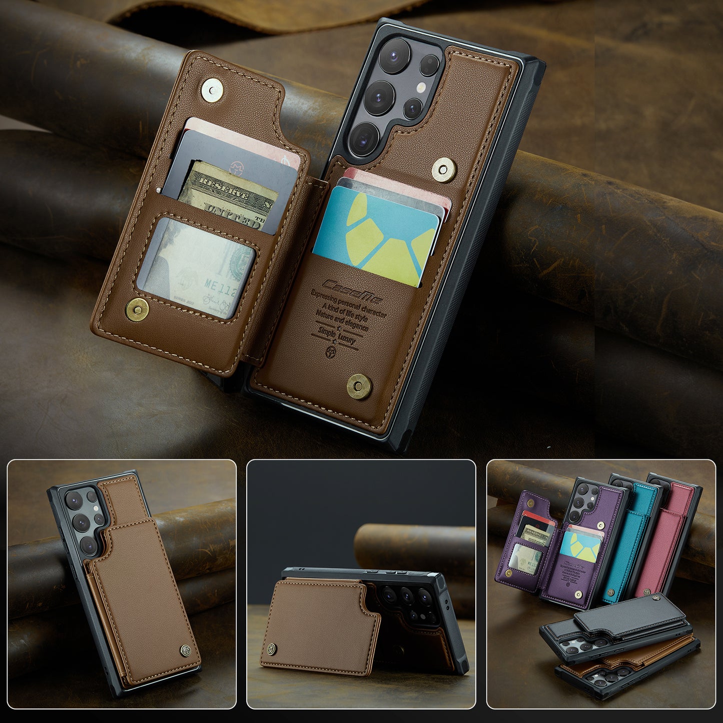 Back Cover Wallet Leather Case Samsung Phone Case