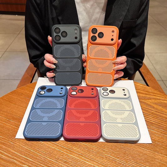 Heat dissipation magnetic Apple phone case