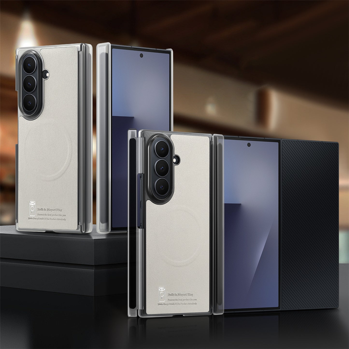 Luxury Leather Magnetic Samsung Z Fold Phone Case