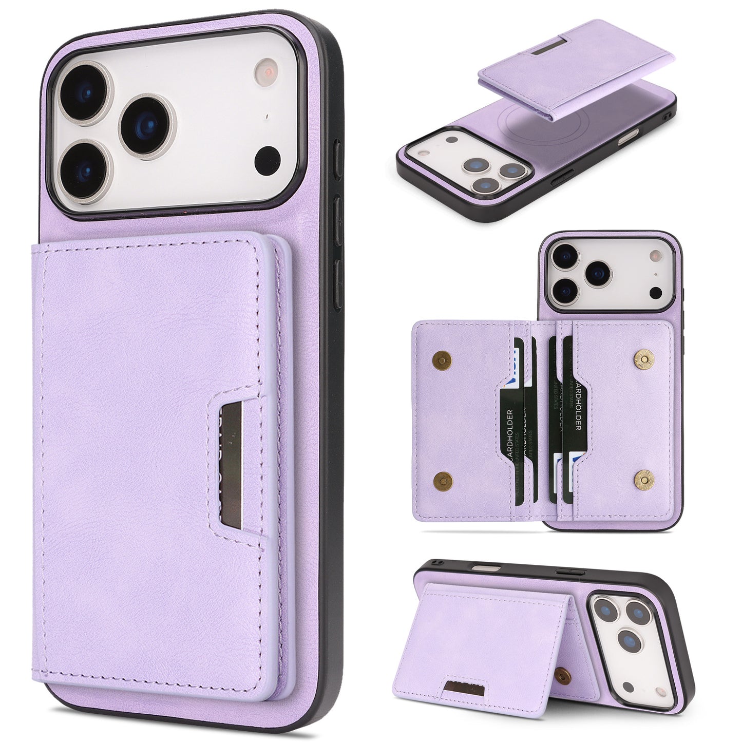 Split Card Holder Magnetic Apple Phone Case