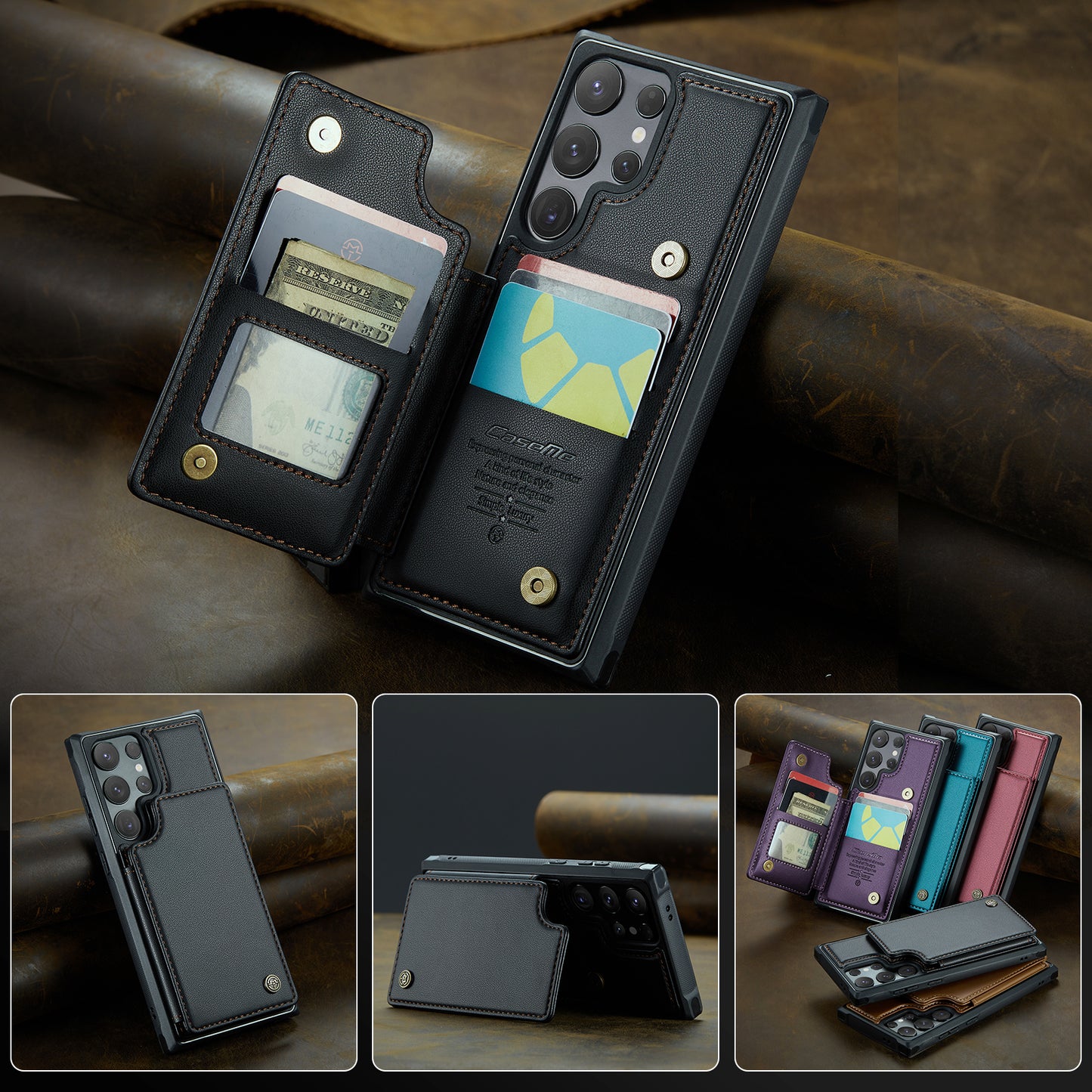 Back Cover Wallet Leather Case Samsung Phone Case