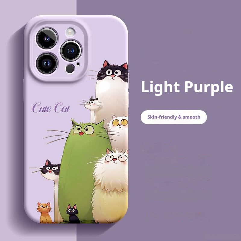 Cute cat-shaped anti-drop iPhone case