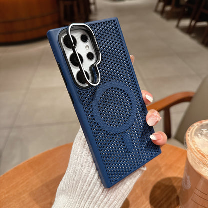 Honeycomb Mesh Bracket Magnetic Heat Dissipation Samsung Phone Case