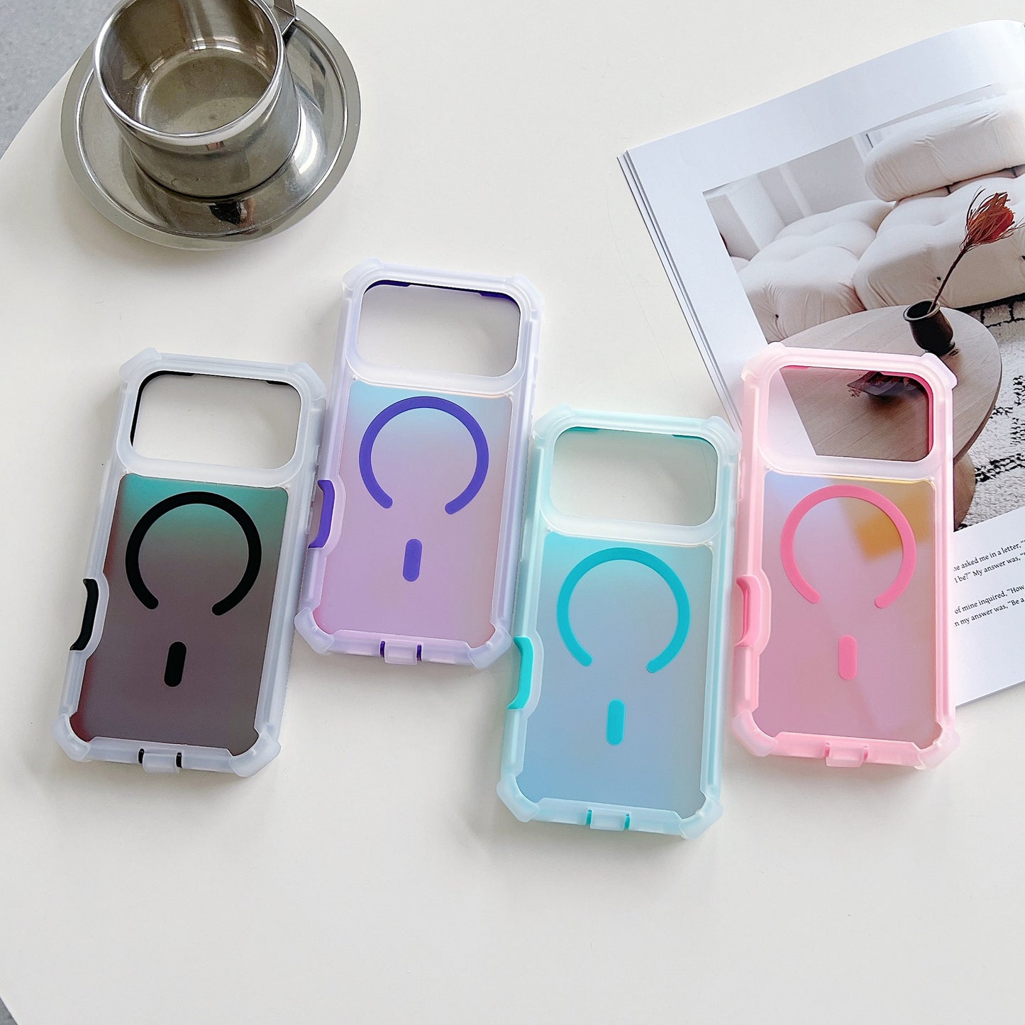 Laser magnetic Apple phone case