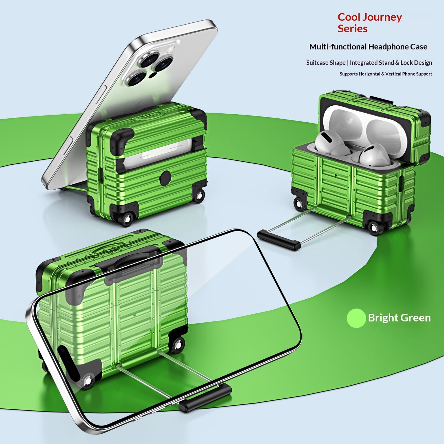 Creative luggage anti-drop Apple earphone case