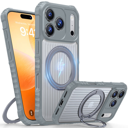 Mecha-style rotating magnetic Apple phone case