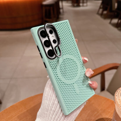 Honeycomb Mesh Bracket Magnetic Heat Dissipation Samsung Phone Case
