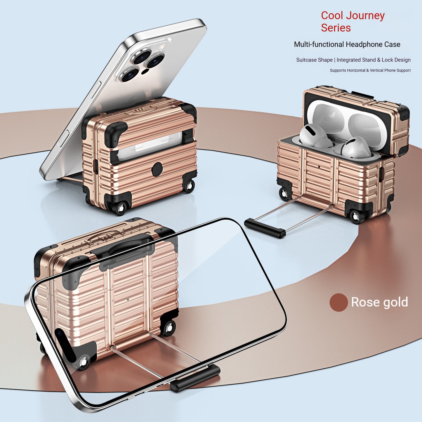 Creative luggage anti-drop Apple earphone case