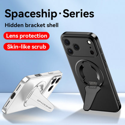 Electroplated Invisible Magnetic Stand Apple Phone Case