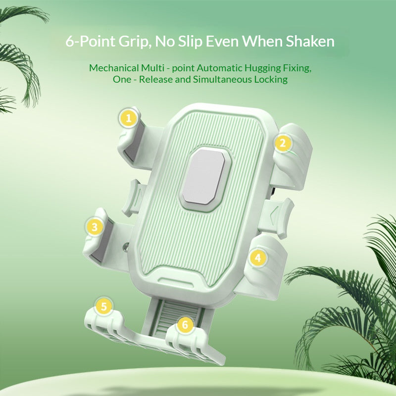 Shock-absorbing phone mount for outdoor cycling