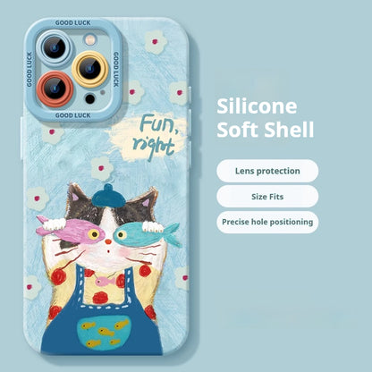 Flower Kitten Apple Phone Case