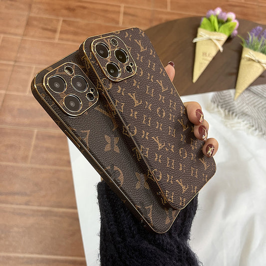 Fashion brand leather luxury high-end iPhone case