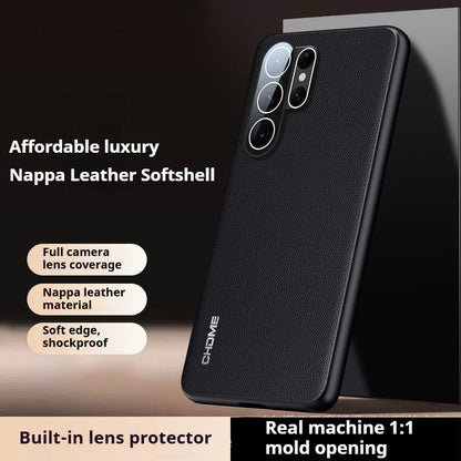 Nappa leather full-coverage drop-proof Samsung phone case