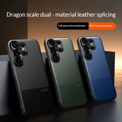 Dragon scale leather patchwork full-coverage Samsung phone case
